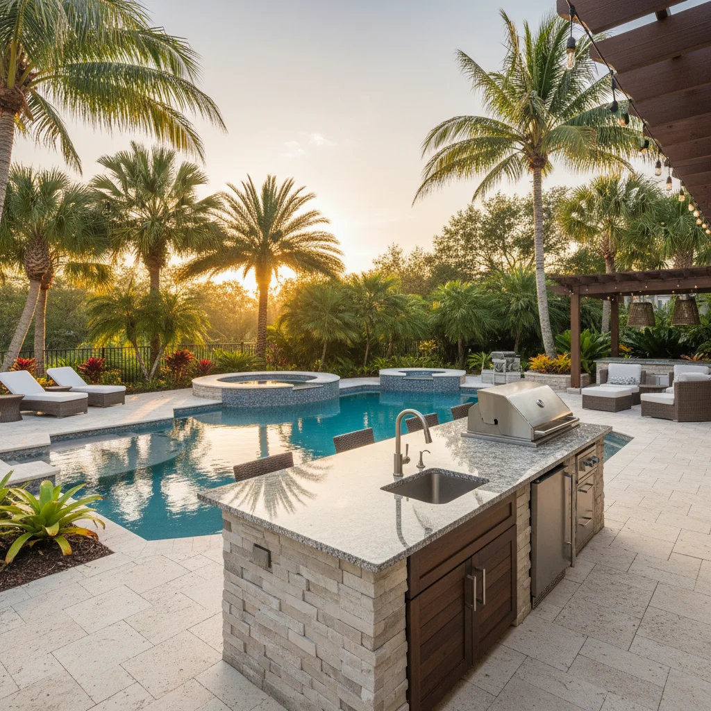 Best outdoor kitchen designs for entertaining | Aqua Custom Pools