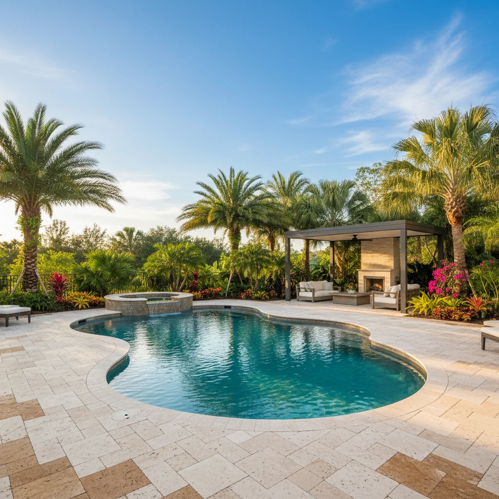 Best pool deck materials for Florida heat | Aqua Custom Pools