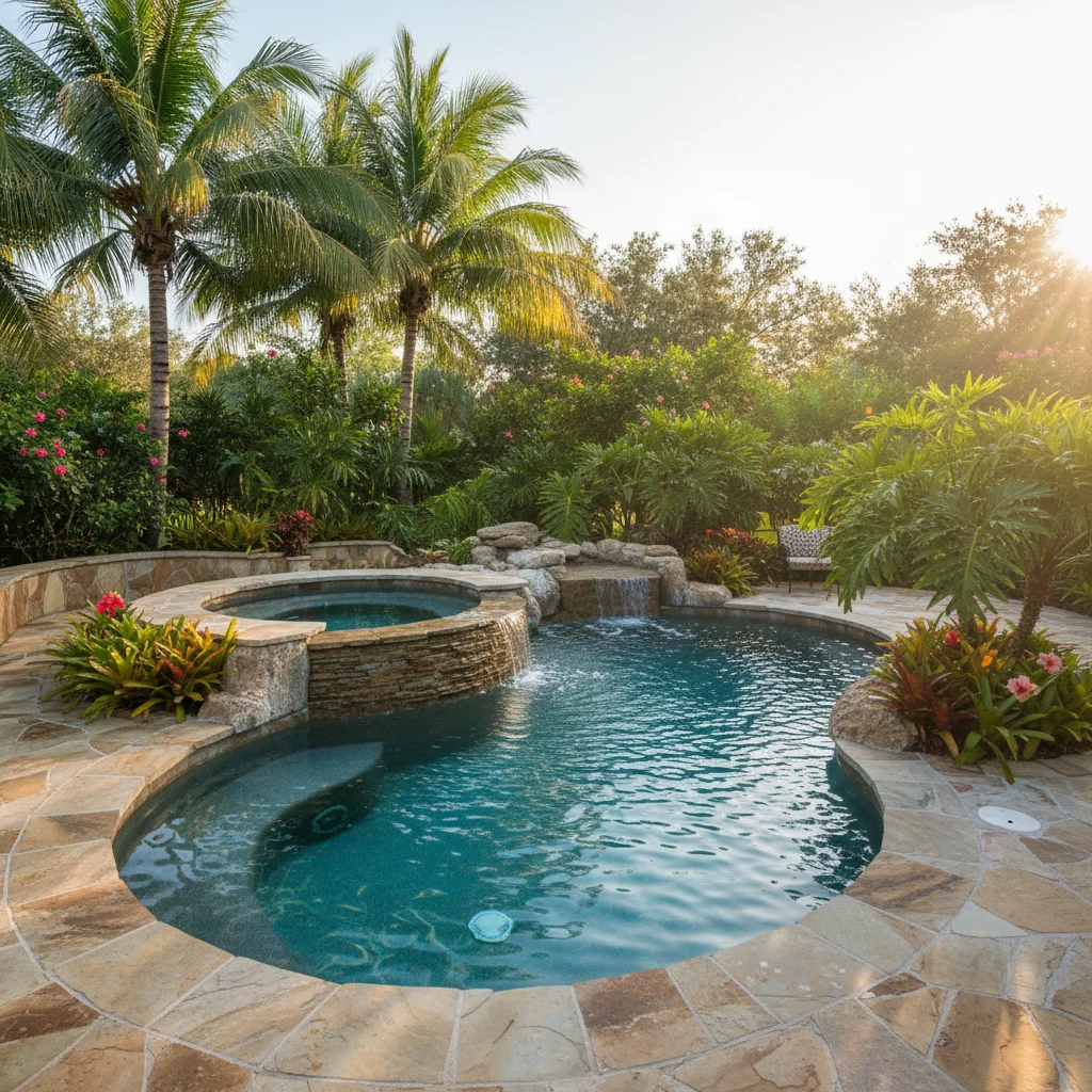 Custom spa shapes and design ideas Florida | Aqua Custom Pools