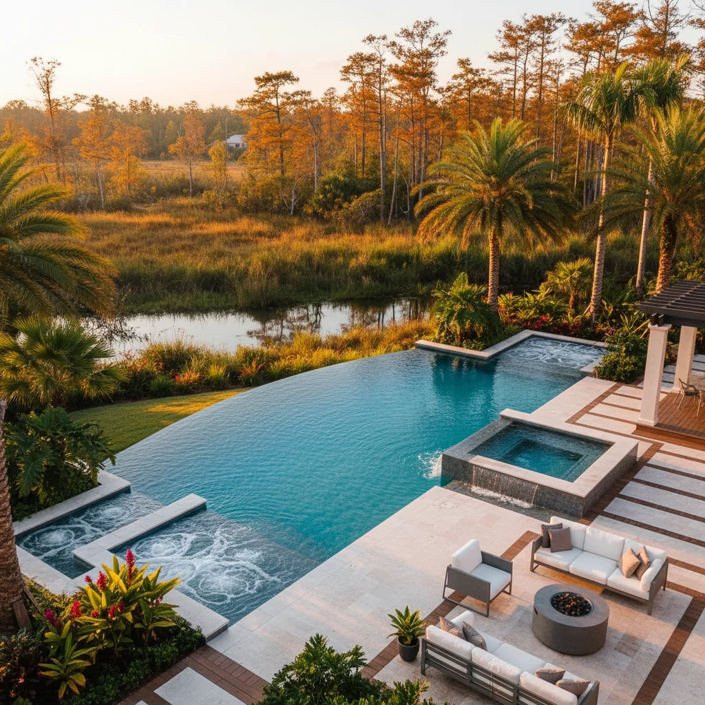 Do infinity pools use more water and energy | Aqua Custom Pools