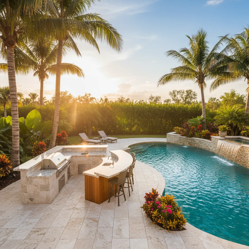 Do you need a permit for an outdoor kitchen in Florida | Aqua Custom Pools