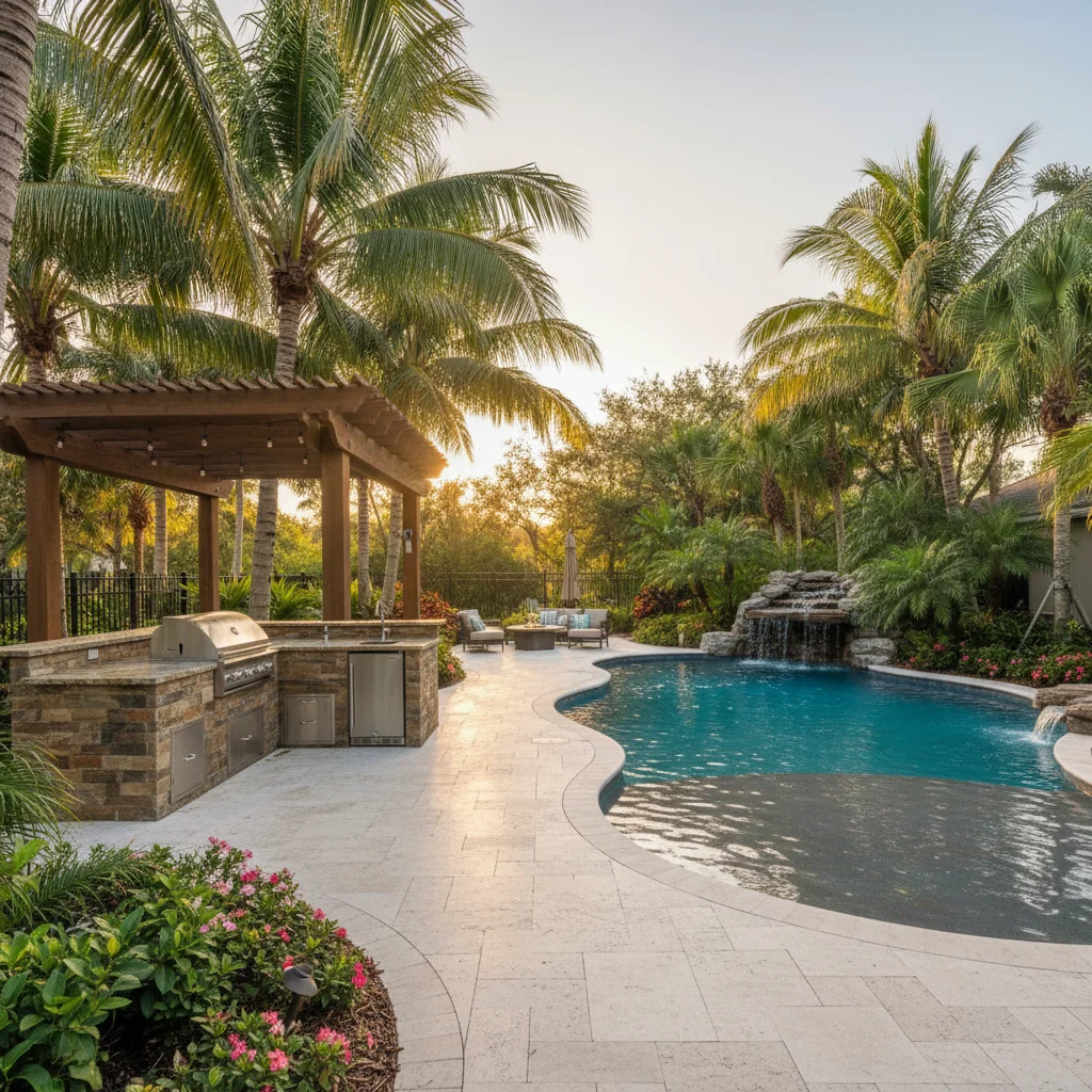 Does an outdoor kitchen increase home value in Florida | Aqua Custom Pools