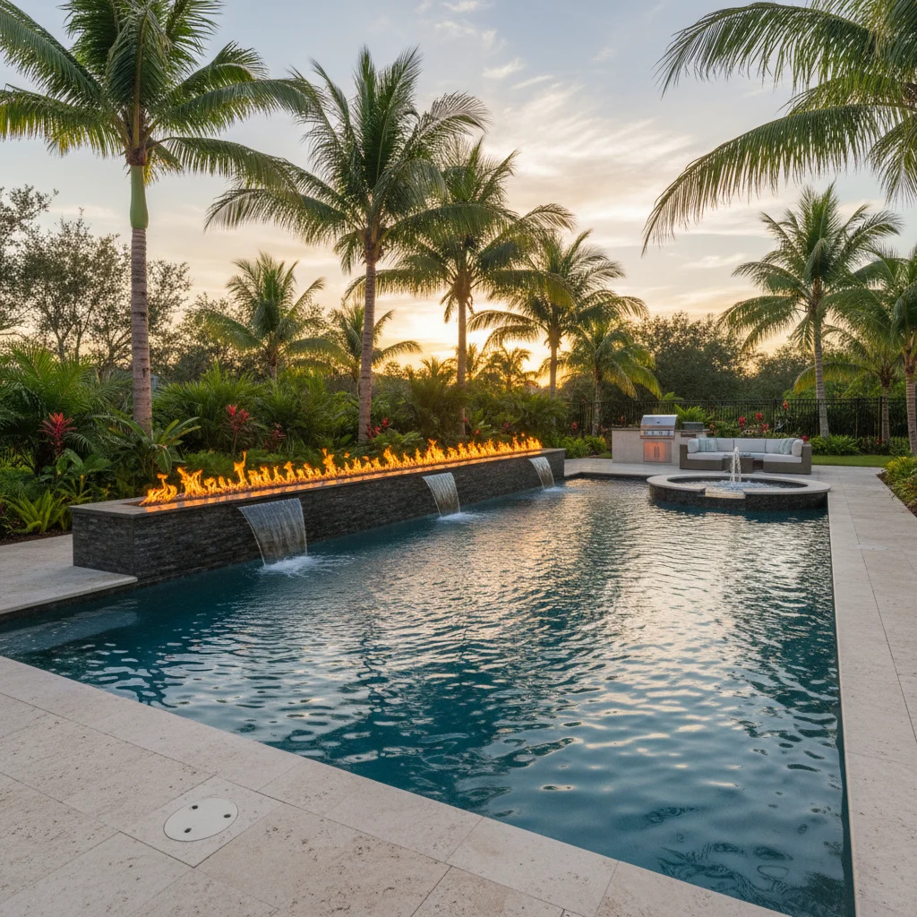 Fire and Water Feature Spa Combinations | Aqua Custom Pools