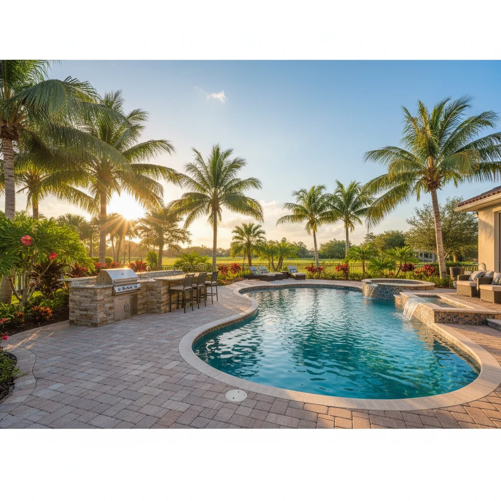 How long does it take to build an outdoor kitchen | Aqua Custom Pools