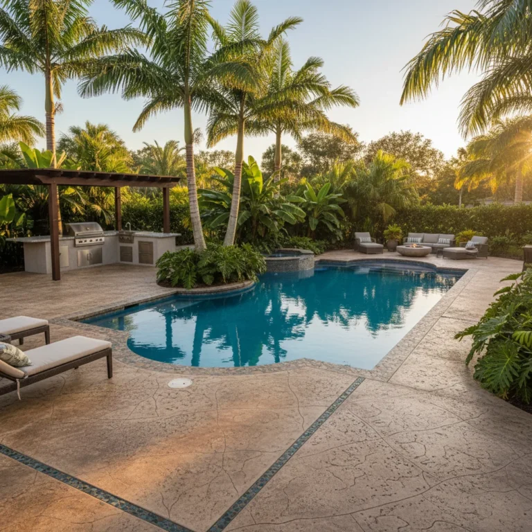 Non-slip pool deck options for safety