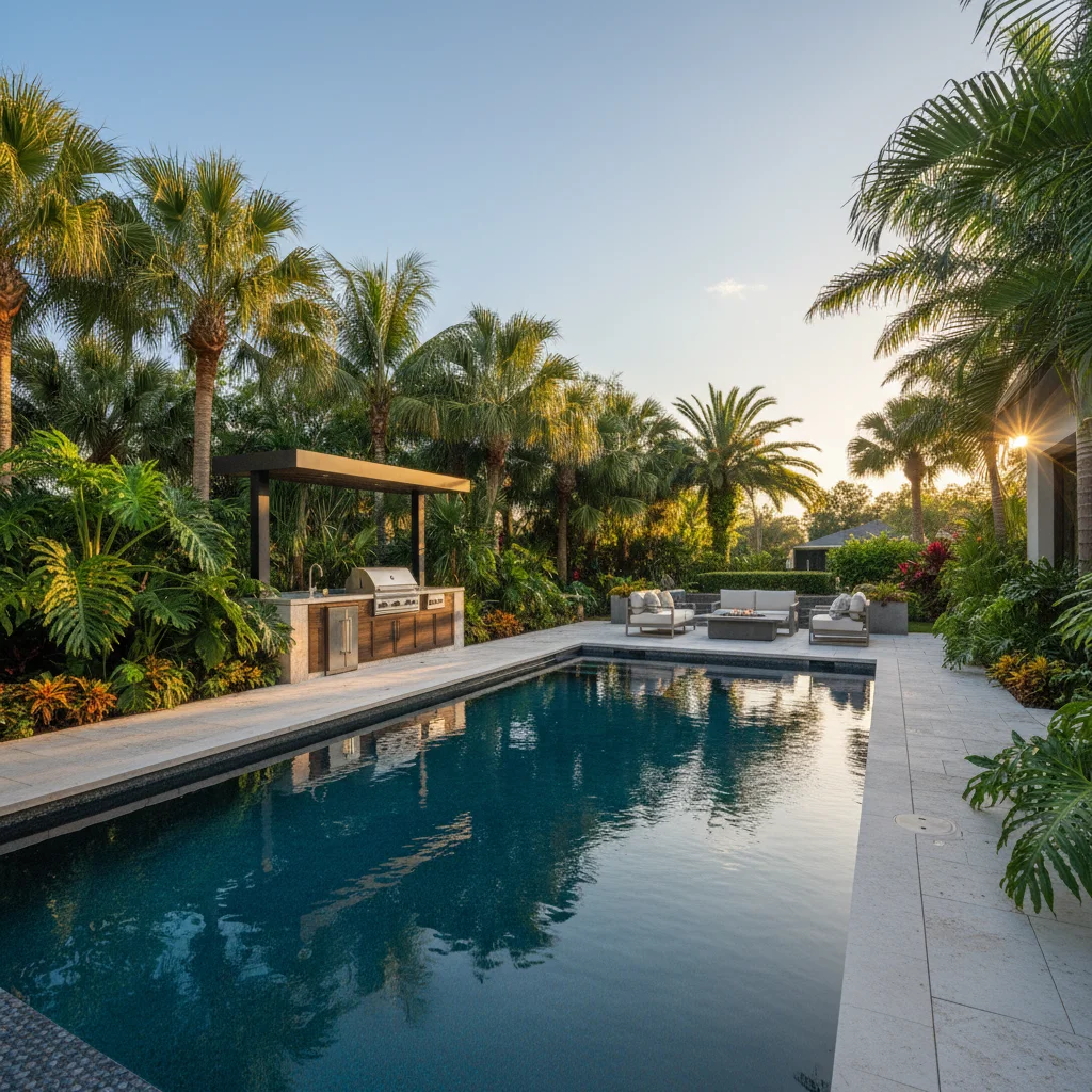 Pebble Tec vs quartz pool finish Florida | Aqua Custom Pools