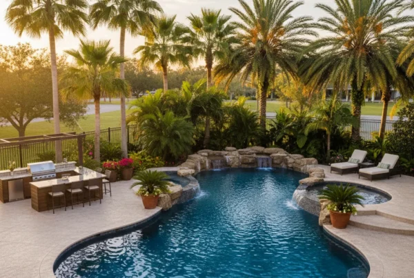 Custom pool and outdoor living area in Haines City Florida