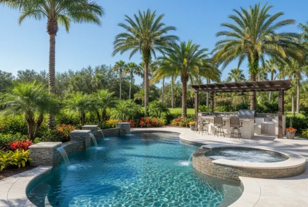 Custom pool and outdoor living area in Polk County Florida