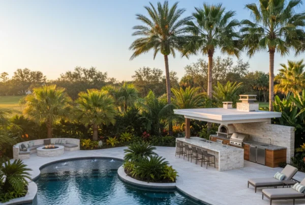 Custom pool and outdoor living area in Volusia County Florida