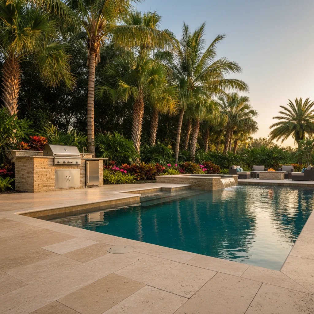 Pool coping options and styles Florida | Aqua Custom Pools