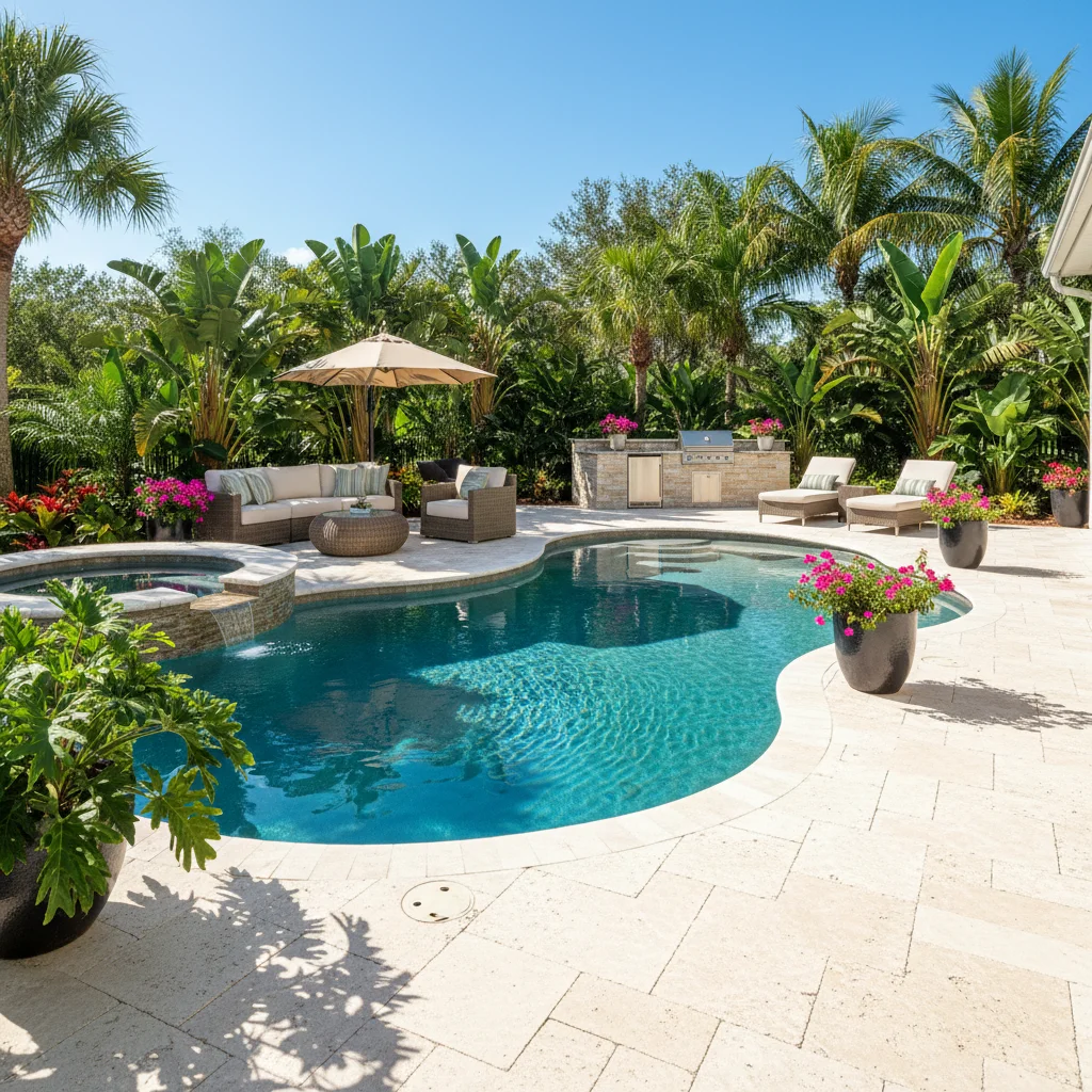 Pool deck color options and heat absorption | Aqua Custom Pools