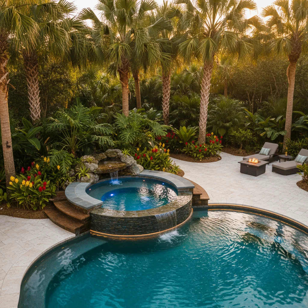 Spa jets and features options for custom spas | Aqua Custom Pools
