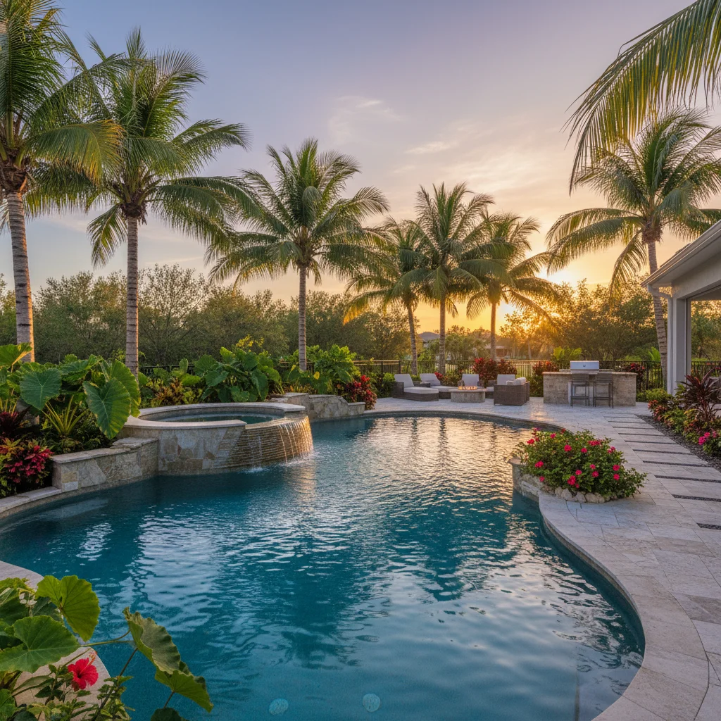 Best hot tub and pool combo configurations Florida | Aqua Custom Pools